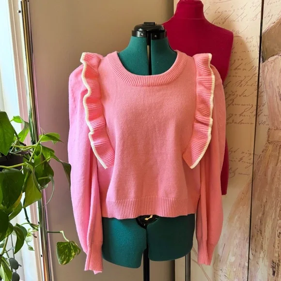 Pants store pink ruffle sweater - Picture 4 of 8